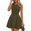 Ärmelloses einfarbiges Kleid Damen Taille Neuer sexy Stil