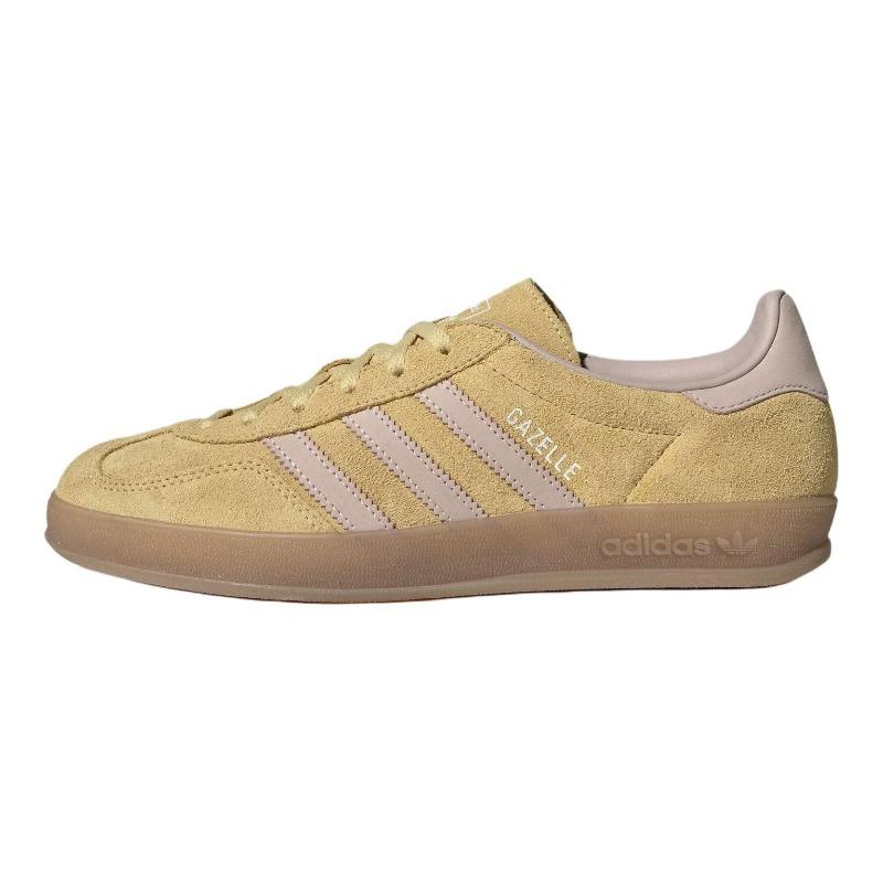 adidas Originals GAZELLE INDOOR Unisex Retro Trainers Resin Yellow IH9220