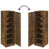 Shoe Cabinet Smoked Oak 30 x 35 x 100 cm Particleboard