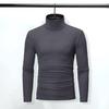 Muži Podzim Zima Slim Fit Tričko Tričko Rolák s Dlouhým rukávem Jednobarevné Elastické Tenký svetr Topy Streetwear