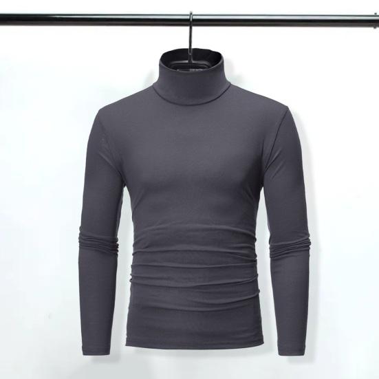 Muži Podzim Zima Slim Fit Tričko Tričko Rolák s Dlouhým rukávem Jednobarevné Elastické Tenký svetr Topy Streetwear