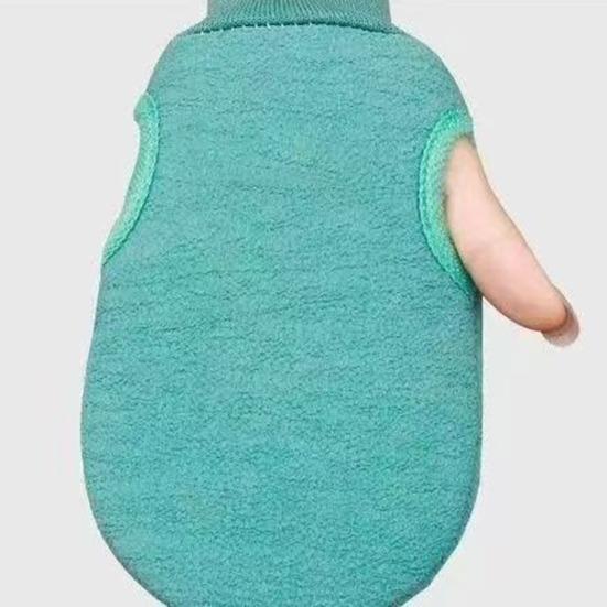 Bath Towel with Painless Scrub Design Three-Finger Separation Easy Grip Exfoliating Mitt Easy To Clean Bath Accessories
