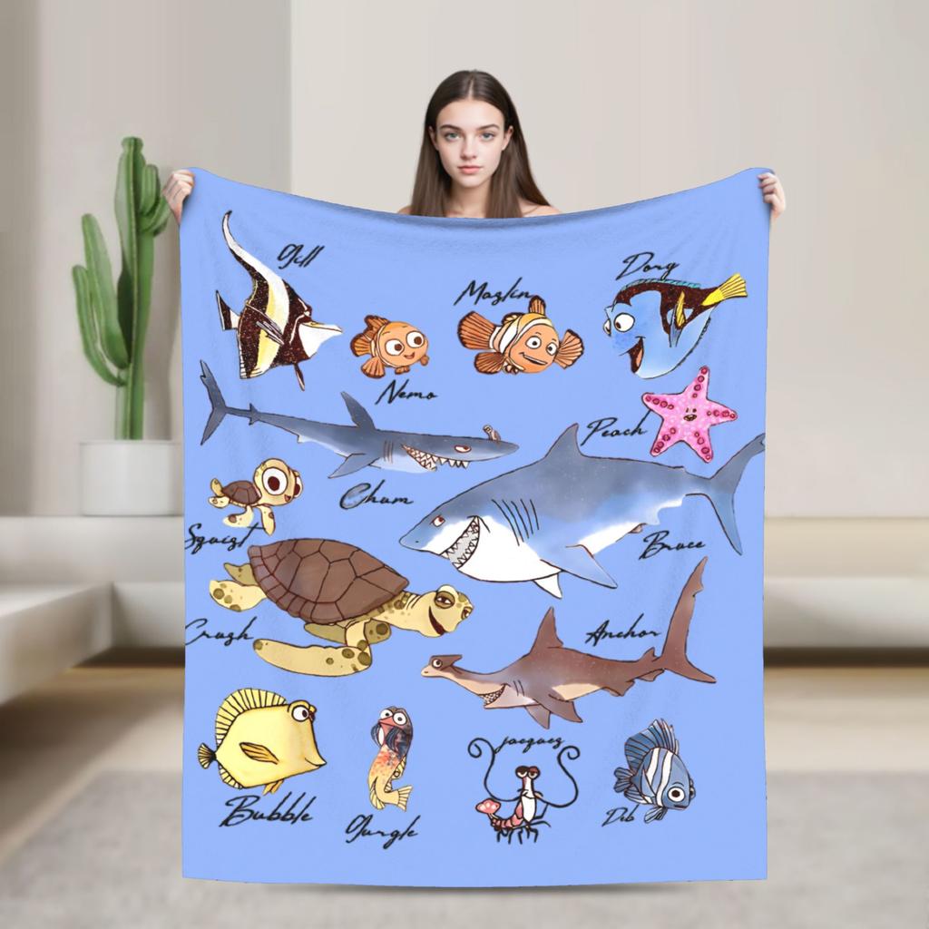 Finding Nemo Dory How Are You Graphic Blankets  Flannel Funny Soft Throw Blankets for Home Spring/Autumn Travel