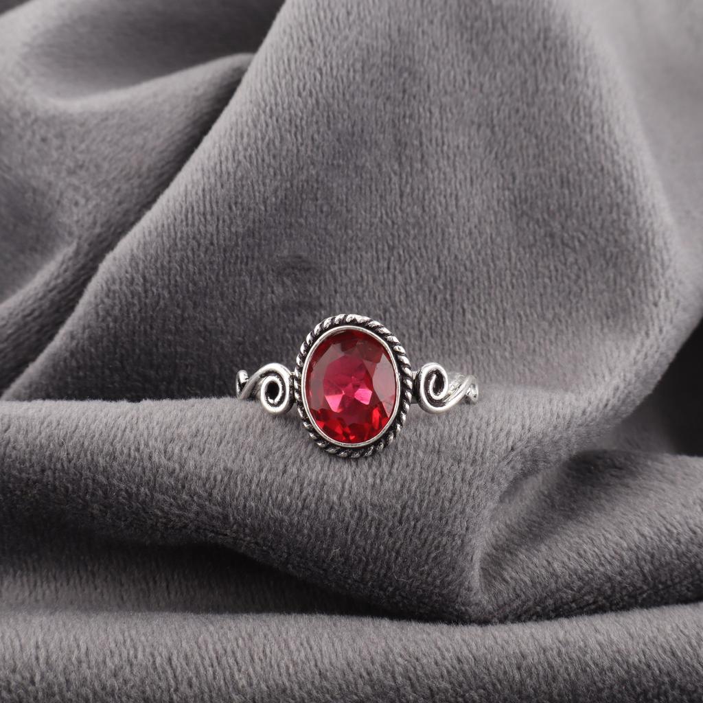 Pink Rubellite Gemstone Jewelry, 925 Solid Sterling Silver Ring, Beautiful Silver Ring, Handmade Healing Ring For Women