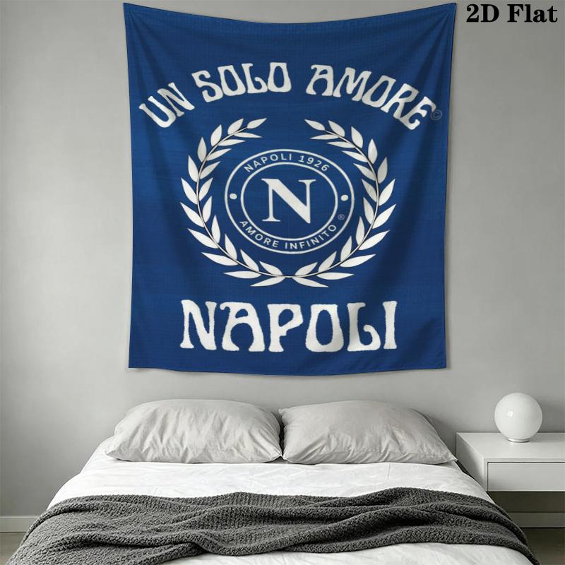 Napoli Wall Tapestry Aesthetic Wall Hanging Printed Fabric Blanket Decorative Tapestries for Bedroom Living Room Home Decor