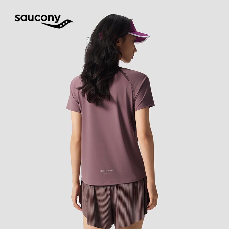 SAUCONY Women's Classic Slim-Fit Breathable Short-Sleeve Knit Top
