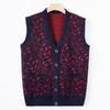 Middle-aged Elderly Knitted Sweater Vest Female Age 0 Mother Wear Autumn Sweater Vest Grandma New Warm Cardigan