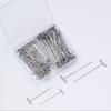 100Pcs 27/32/38/45/51/53mm T Pins Sharp Point Positioning Needle Sewing Pins for Wigs  DIY Crafts