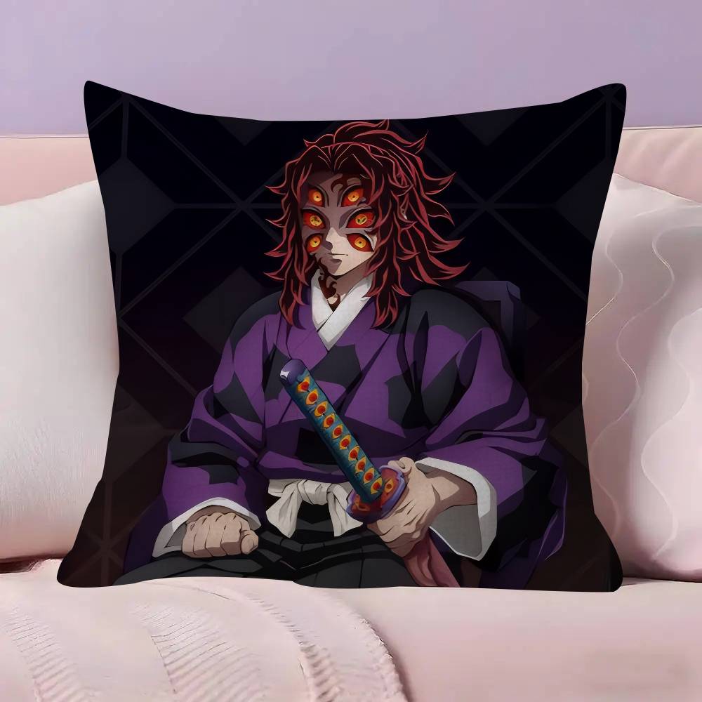 Decorative Room Aesthetics Pillow Case Home Decor Bedroom Sofa Bed Couch Pillow Cover 45x45 Cute Kkokushibo anime Oofficial