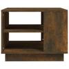 Coffee Table Smoked Oak 55 X 55 X 43 Cm Wood Based Material