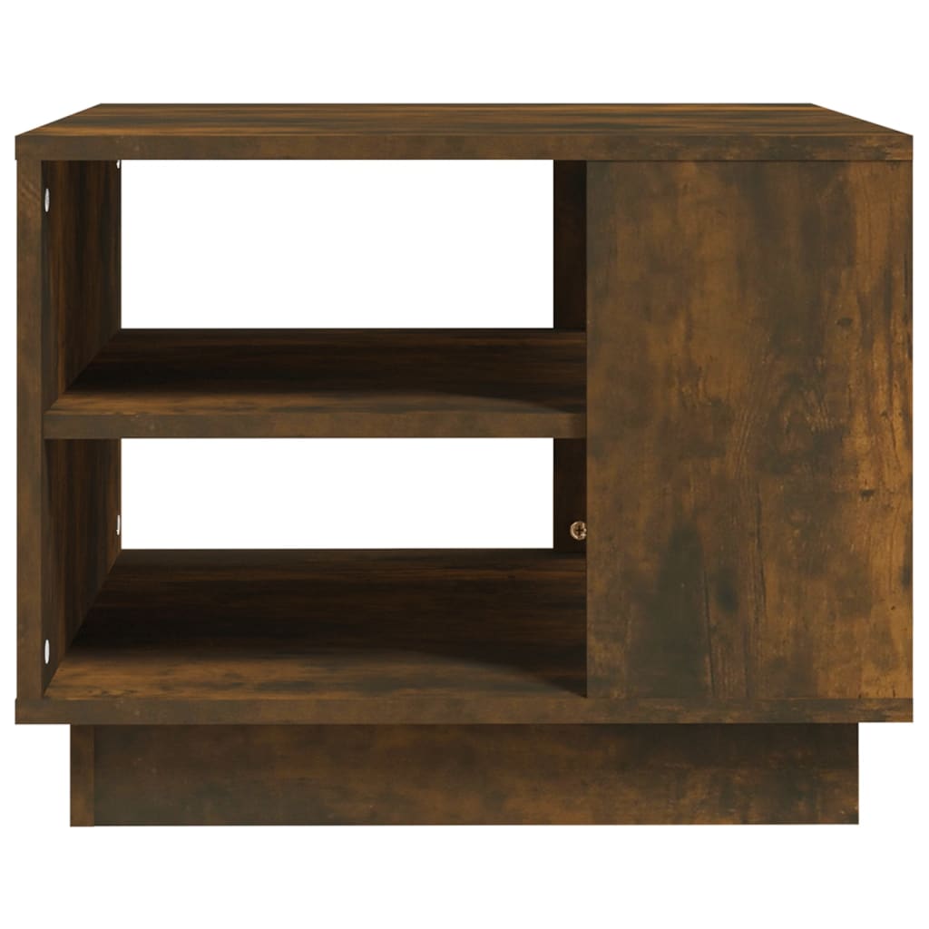 Coffee Table Smoked Oak 55 X 55 X 43 Cm Wood Based Material