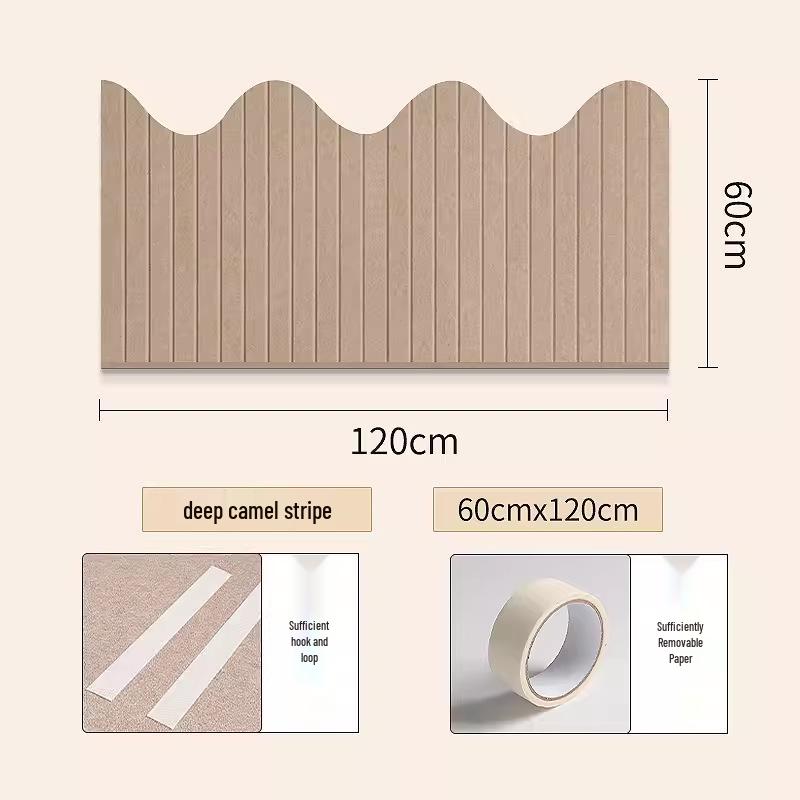 Soft Upholstered Headboard Felt Wall Sticker: Anti-collision Decorative Wall Guard for Bedroom
