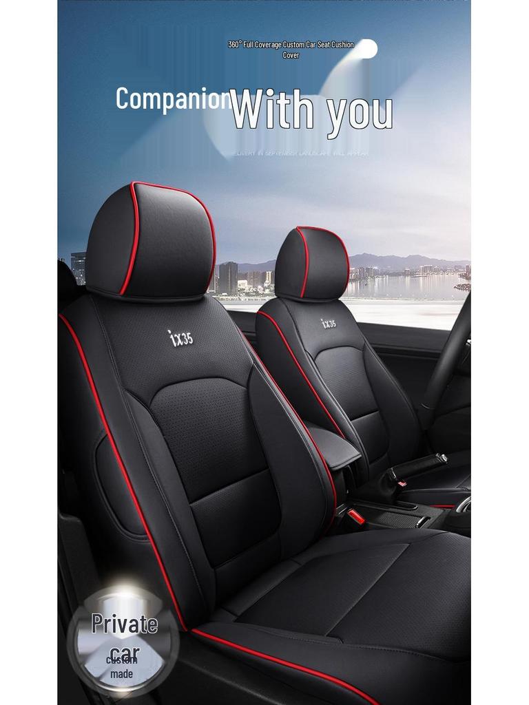 All-Season Car Seat Cover Set for 12-20 Hyundai Ix35 SUV, Full Coverage, 5-Seat