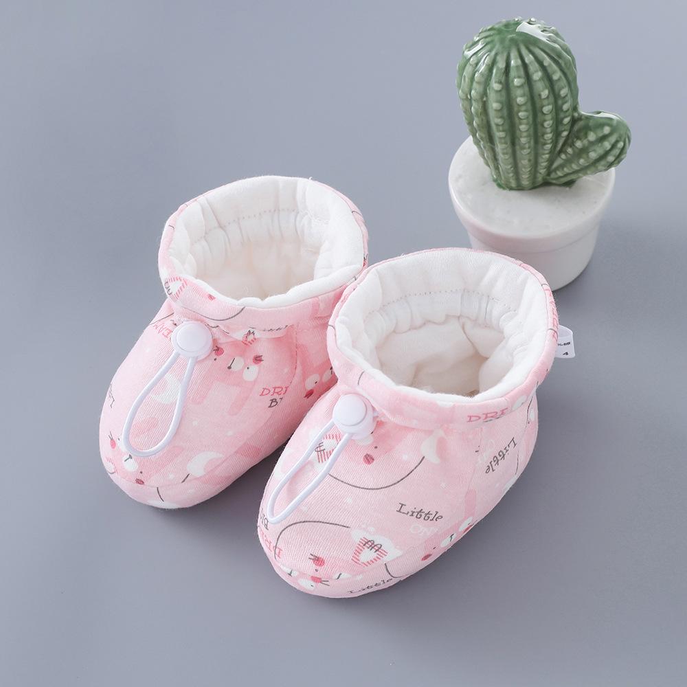 Winter Newborn Fleece-Lined Soft-Soled Baby Shoes & Socks: Warm Cotton for Toddlers, Boys & Girls