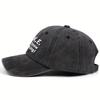 MIKE I Know Soft-Top Baseball Cap Washed Denim Look  Casual Outdoor Sports Hat for Men Black with  Adjustable Fit