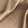 French Style Elegant Natural Pearl Heart Shape Women's All-Match Niche Light Luxury Snake Chain Sweater Chain Real Gold Plating