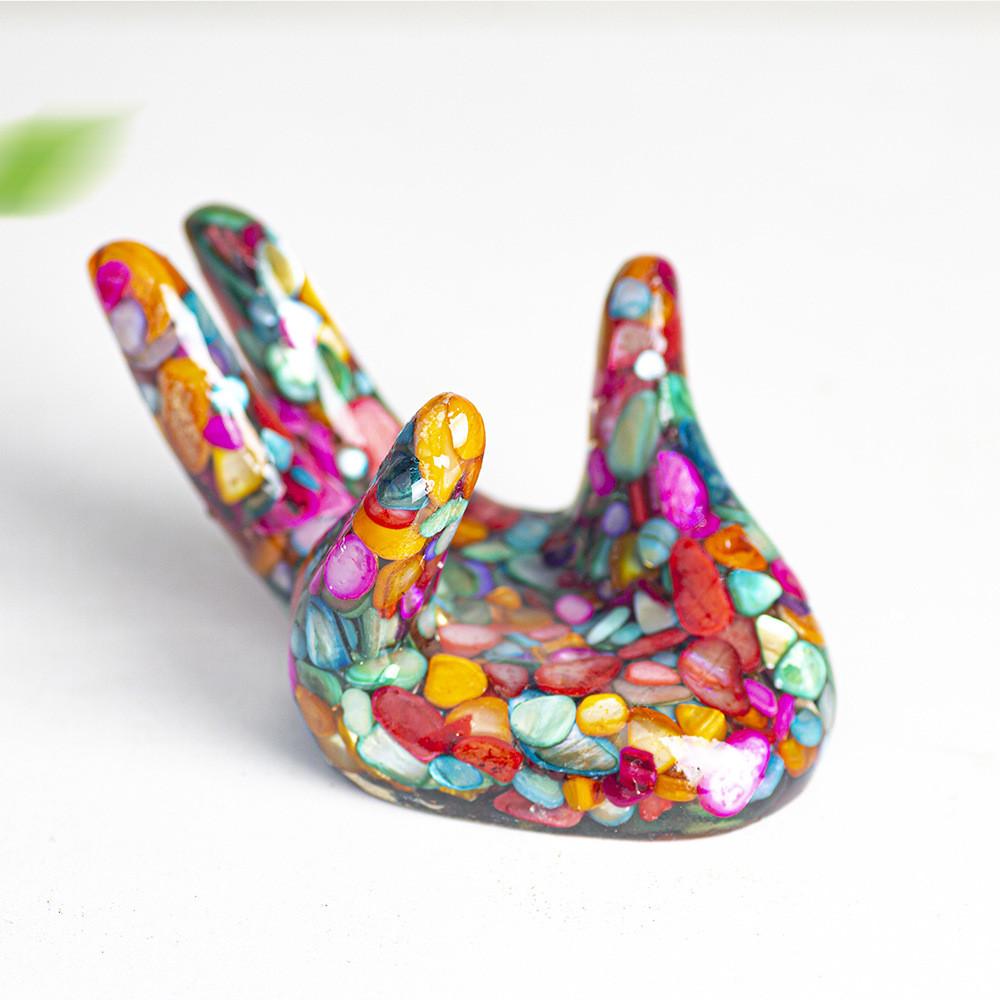 Resin Crystal Figurine Base For Home Decor With Natural Gemstones And Modern Style Perfect For Gift Giving