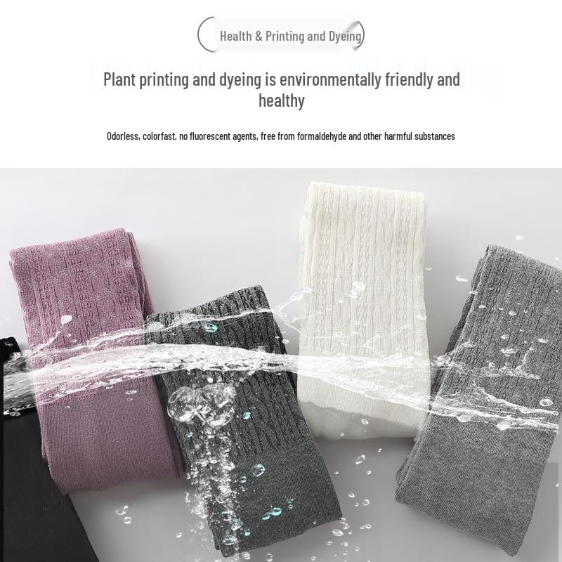 Wiosenne i Jesienne Bawełniane Legginsy Dziecięce: Podkolanówki dla małych dziewczynek - Jednoczęściowa odzież wierzchnia