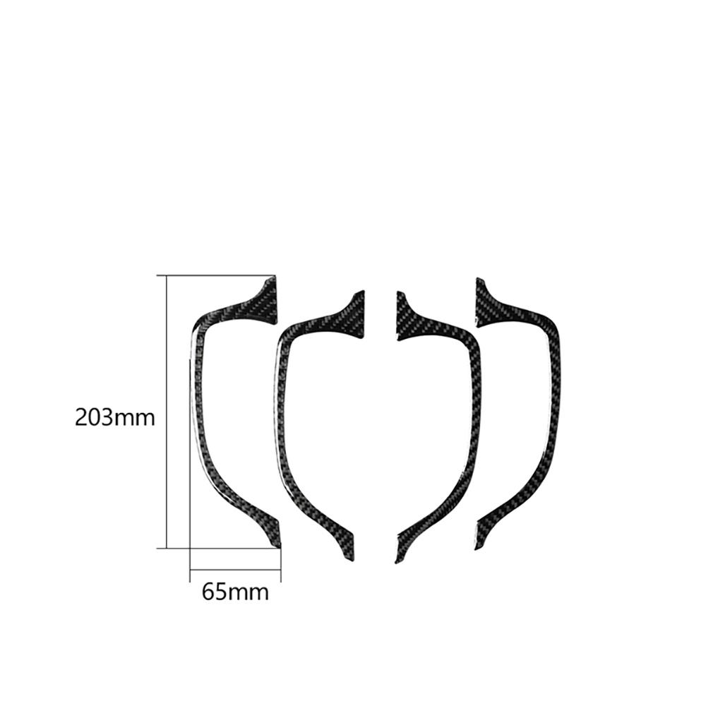 Real Carbon Fiber For Lexus NX 200 200T 300H 2014- Car Handle Panel Decoration Stickers Auto Modification