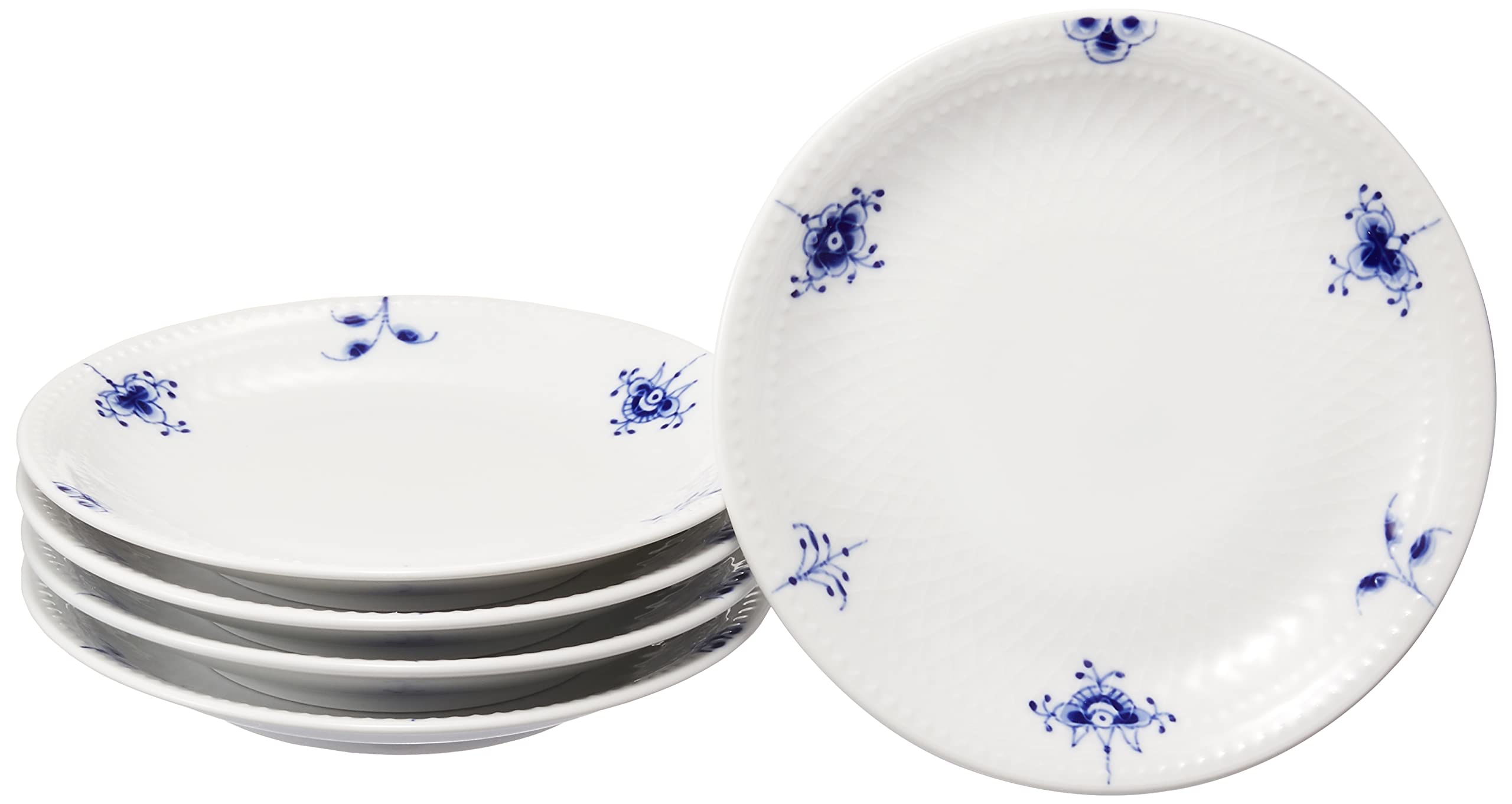 

[Officially Imported] Royal Copenhagen Blue Palmette Blossom Plates, 15cm, Set of 5, 1016977
