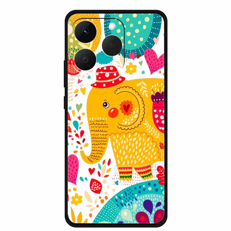 Case For OPPO Realme 15T Embossed Blossoms Funda 3D Relief Flowers Coque Silicone Soft Phone Cover For Realme 15 T 5G Bumper