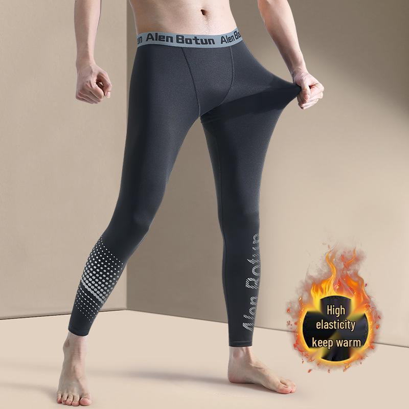 Men's High Elasticity Quick-Dry Winter Sports Tights for Running, Fitness, and Yoga