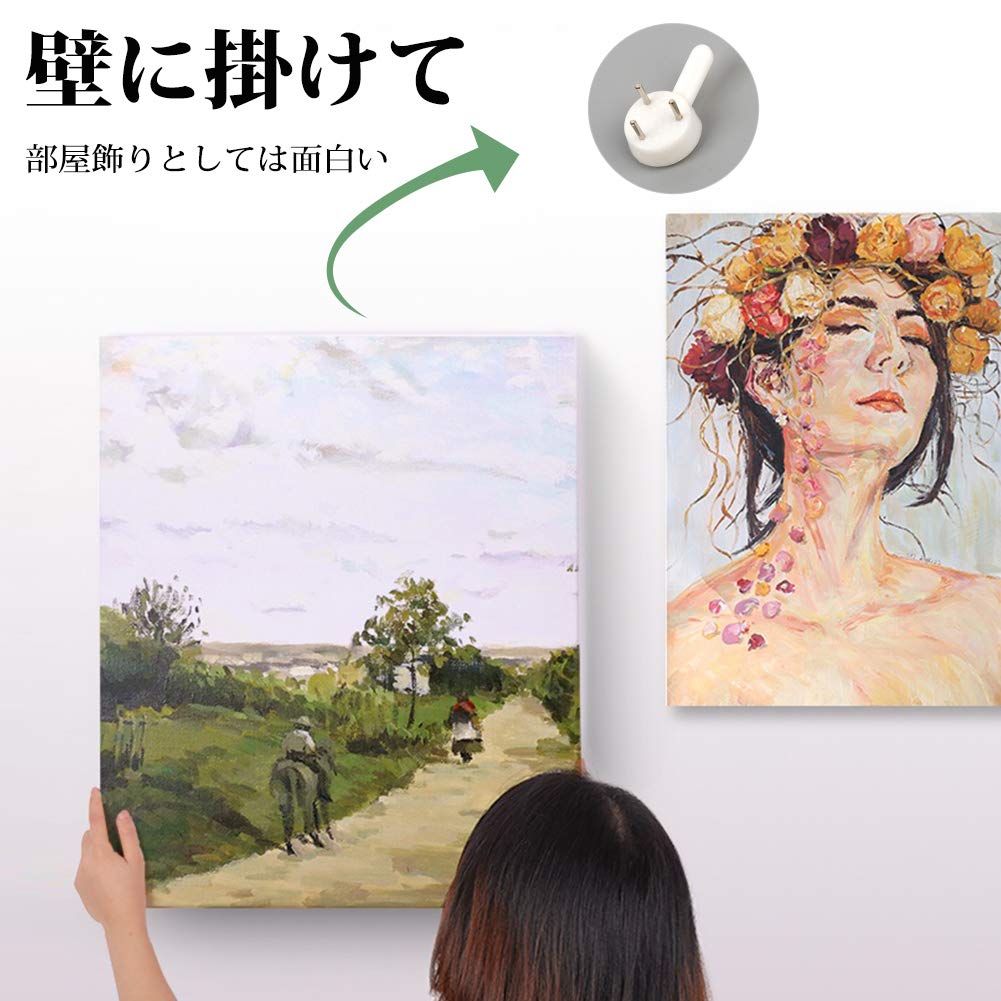YTOPRO Canvas 12 Sheets Set Wooden Frame Oil Painting Stretched Canvas Art Supplies Thick Cotton Oil Leak Prevention Suitable for Watercolor Oil and