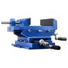 Cross Slide Drill Press Vise, 4 Inch Jaw Width, 2 Way X-Y Axis Bench Vise, 3.5 Inch Max Jaw Opening, Heavy Duty Cast Iron, Workbench Vice Clamp, for