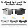 KKJOY Men's Photochromic Polarized Sunglasses - Day & Night Vision Chameleon Driver Eyewear