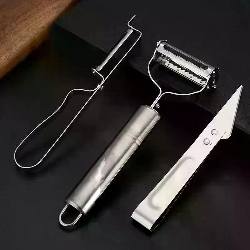 1/3Pcs Stainless Steel Vegetable Peeler Set Multifunctional Fruit Slicer Cutter Tools Potato Carrot Grater Julienne Peeler Slice