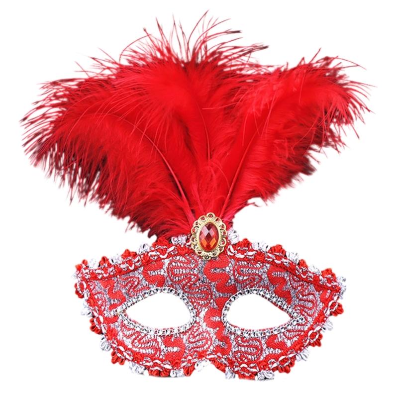 Masquerade Feather Mask for Women Venetian Mask Party/Balls Prom/Wedding/Wall Decorations Mardi Gras Mask Costume Mask