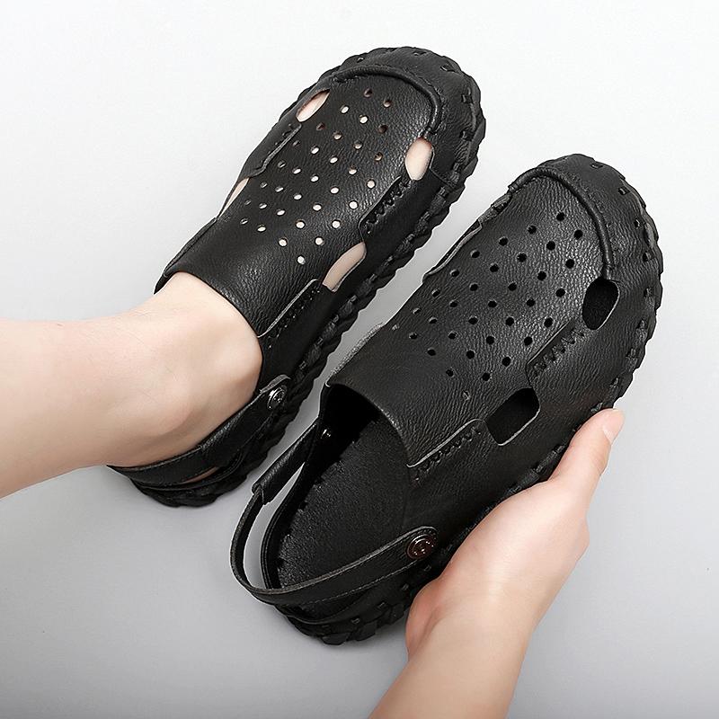 Летние роскошные брендовые кожаные сандалии — фото 7