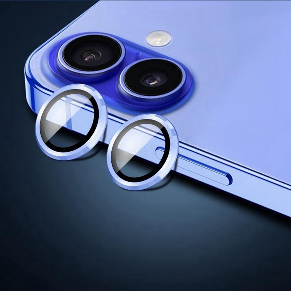 Aluminum Metal Ring Camera Protector For iPhone 17 17Air Rear Lens Tempered Glass Cover For iPhone 16 16Plus Lens Protective Cap