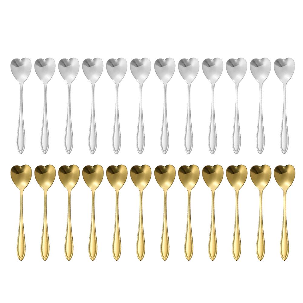 Polierte Edelstahl-Kaffeelöffel in Herzform Funktionale und dennoch stilvolle Utensilien für Ihre Küche oder Ihr Restaurant
