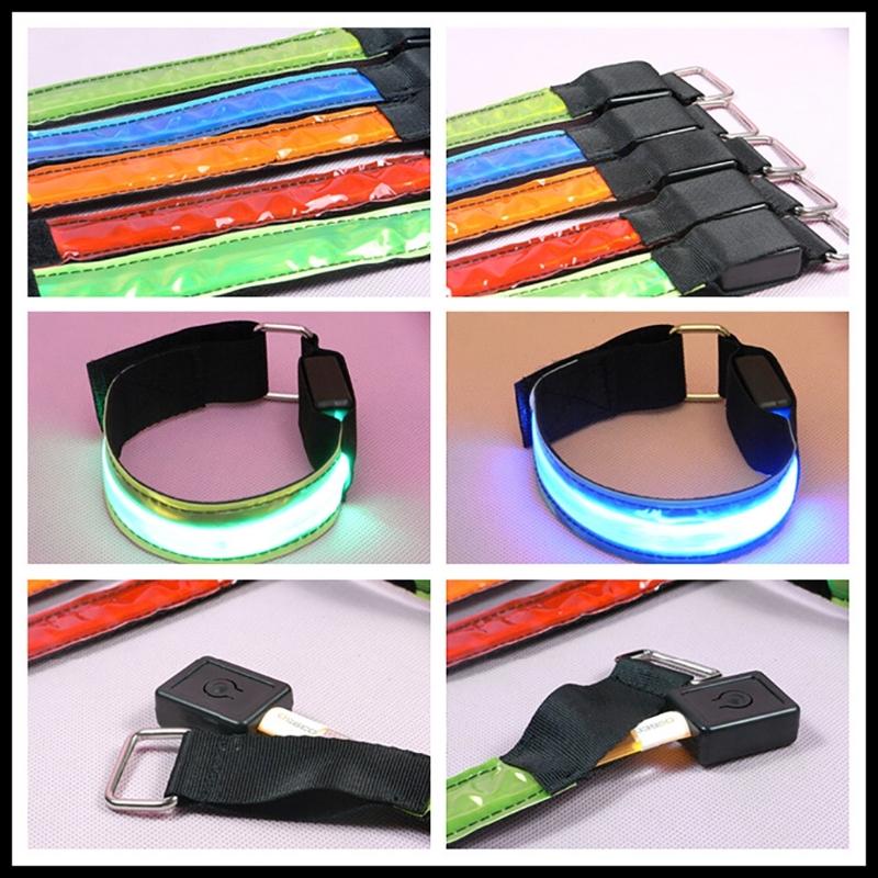 LED Light Armband Wristband Glows Bracelets for Night Running, Walking, Cycling