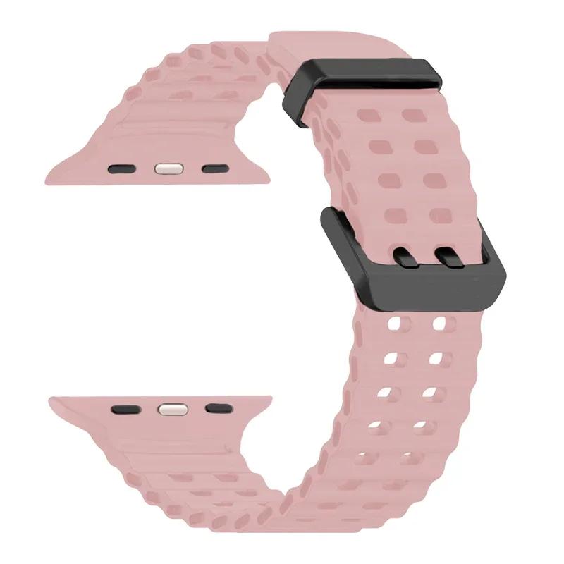 Cinturino in Silicone per Apple Watch Ultra 2 49mm 46 45 44 42mm 38mm 41mm 40mm Cinturino Sportivo per IWatch Serie 9 8 7 6 SE 5 4 3 2 Correa