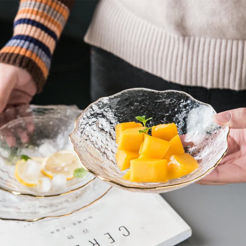 IJARL Elegant Glass Fruit & Dessert Plate Set (2-Pack)