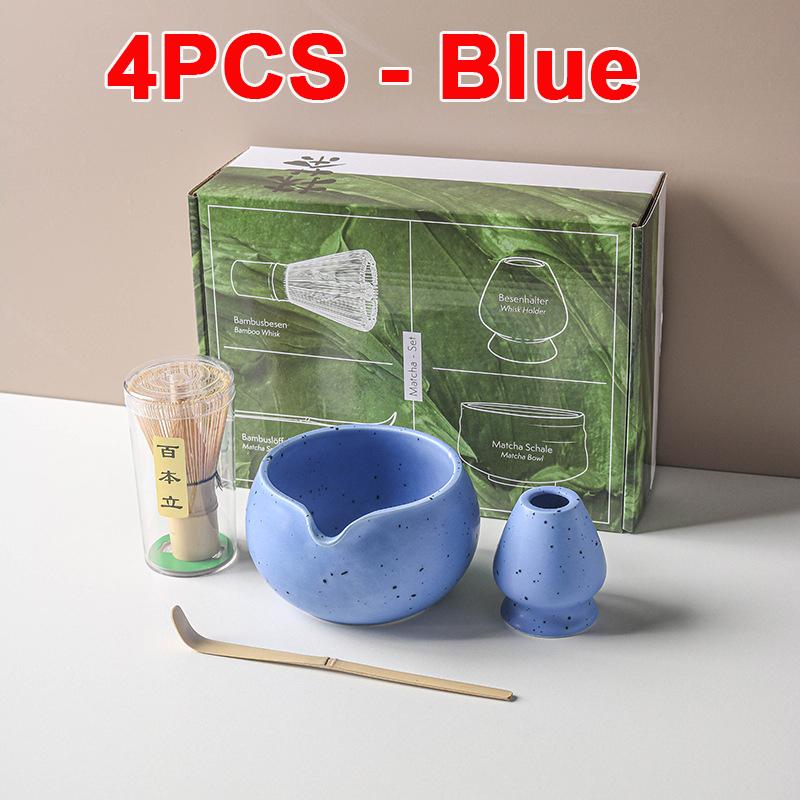 Set Cadou Matcha Tradițional 4/5/7/8 buc Tel Matcha Bambus Linguriță Bol Matcha Ceramic Suport Tel Seturi Ceai Japonez
