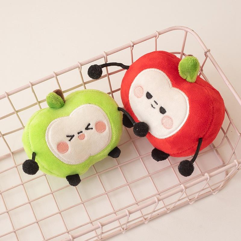 Magnetic fruit doll green apple red apple plush toy can be compressed separately sun fruit doll