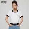 Teenie Weenie Women's Bear Print Round Neck T-Shirt