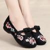 Women's Hanfu Embroidered Ethnic Soft Sole Round Toe Non-Slip Cloth Shoes