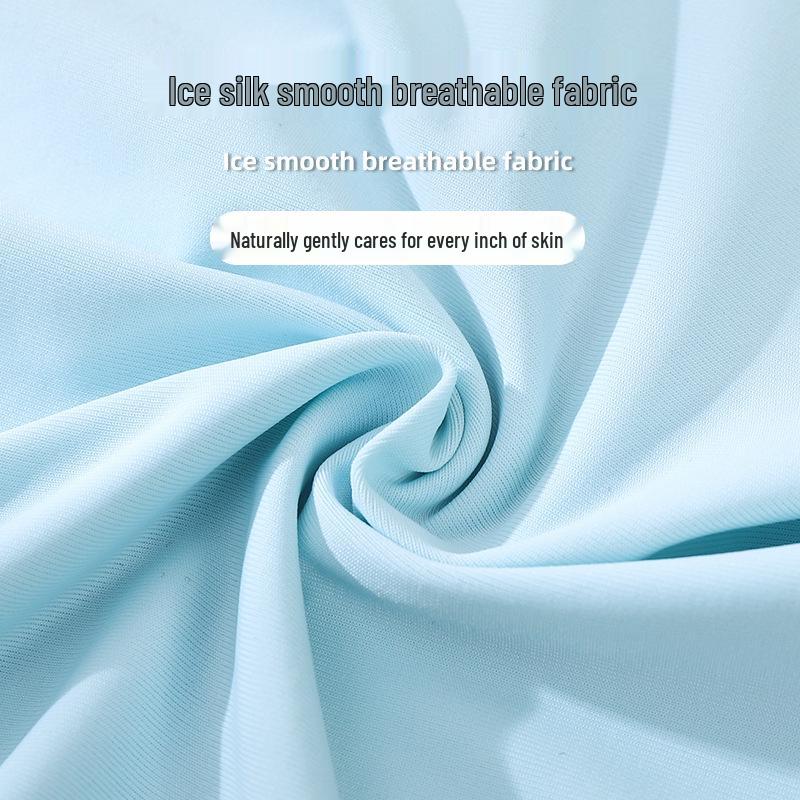 Women's Seamless Ice Silk Mid-Waist Breathable Panties - Sexy One-Piece Triangle Design