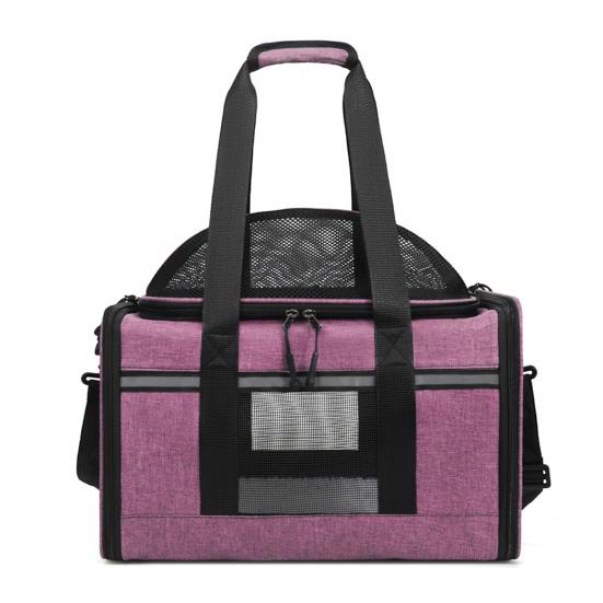 Mesh Cat Carrier Bag Pet Travel Tote with Adjustable Shoulder Strap Breathable Pet Carrier Cross Body Bag for Small Dogs Cats