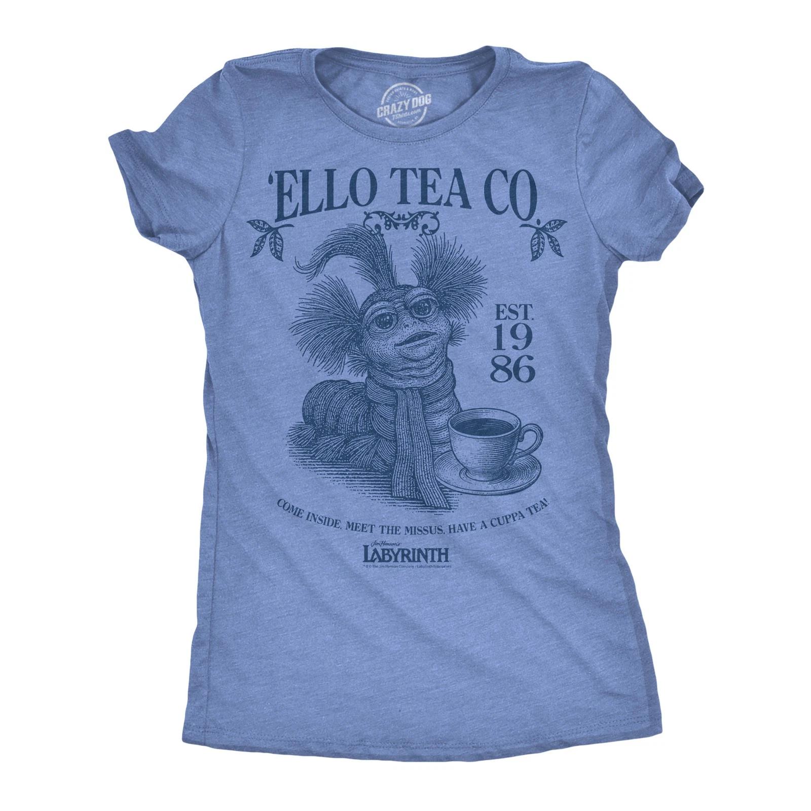 Женские смешные футболки Ello Tea Company, футболка с персонажем из фильма Джим Хенсон: Лабиринт, Червяк, Для M