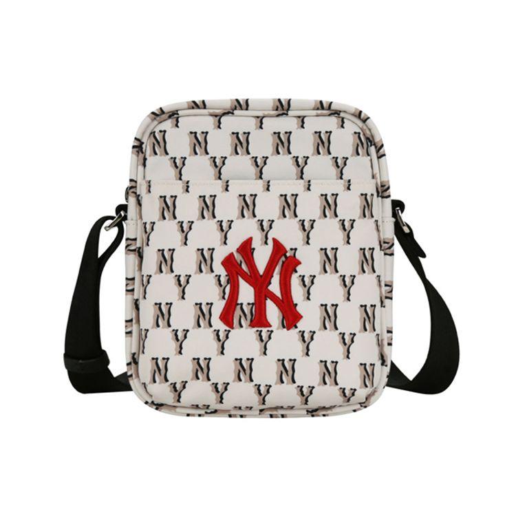 MLB Monogram Series Ny Yankees Polyester Crossbody Mini Bag Unisex bags White 32BGD2011-50B White