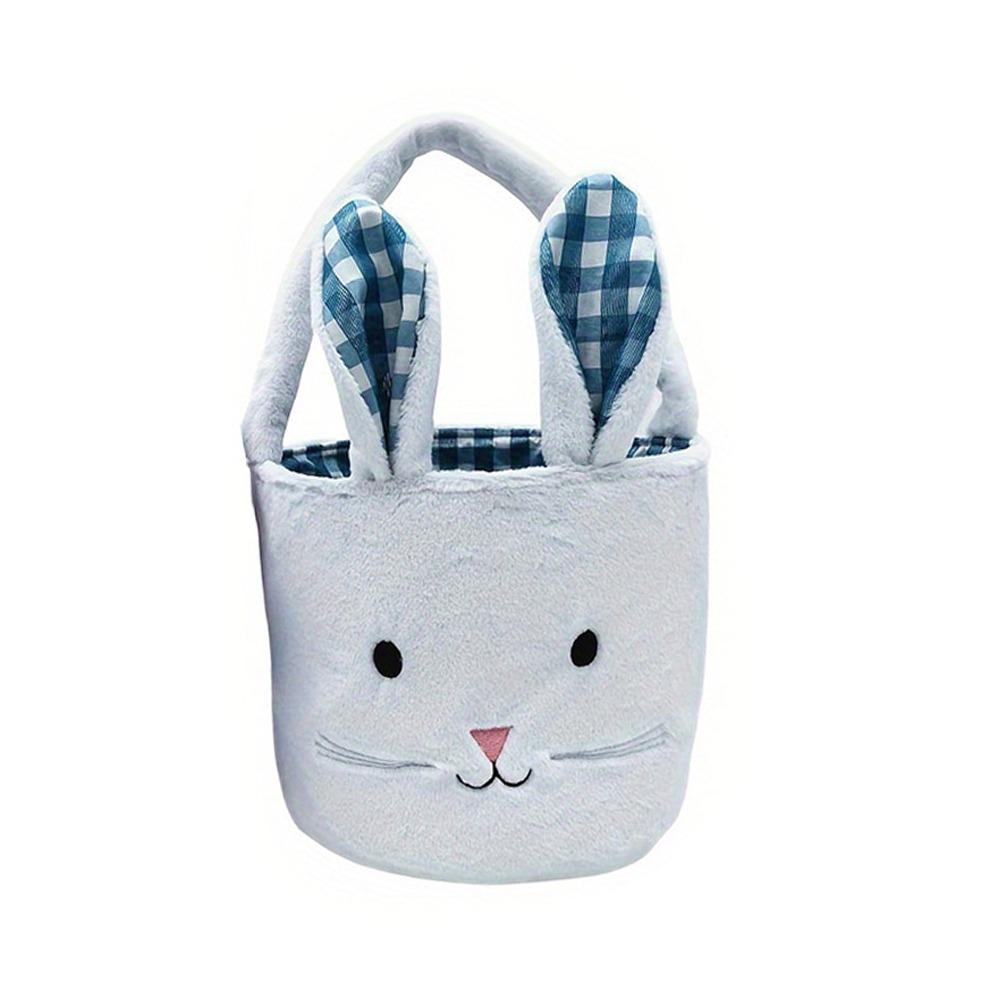 New Easter Rabbit Buckets Soft Cute Bunny Basket Long Ear Storage Bag Happy Easter