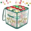 Christmas Ornament Storage Box 64-Grid Seasonal Decorative Ball Organizer Christmas Ornament Keeper with Dividers for Home