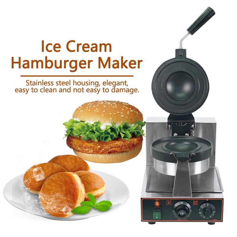UFO Hamburger Cake Maker Burger Machine Electric Înghețată Waffle Machine 110V Gelato Panini Press Semlor Paczki Krapfen Baker