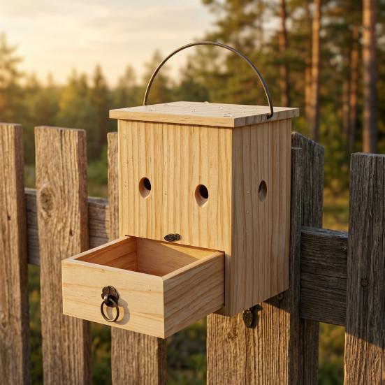 Carpenter Bee Trap for Outside Hanging Bee Trap Eco-Friendly Wooden Bee Trap for Safe Outdoor Wasp Control