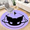 Kuromi Cat Office Round Area Rug, Indoor Mat Suitable For Office,Bedroom Living Room Home Decor, Room Deco a0908136